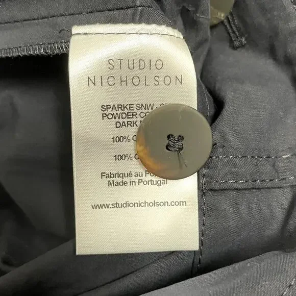 Studio Nicholson Sparke Pants Womens 0 / US 4 Blue Wide Leg Ankle Pleated - Picture 6 of 11